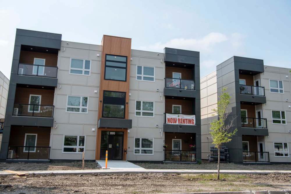 ALEX LUPUL / WINNIPEG FREE PRESS
Leola Village, a new four-building apartment complex in Transcona, represents one of the largest new-build developments in the area in recent memory. Two of the four buildings are complete and move in ready.