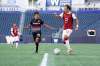 Rafael Galhardo handles to ball Saturday during Valour FC's match against Cavlary FC at IG Field. (Robert Reyes Ong / Valour FC)