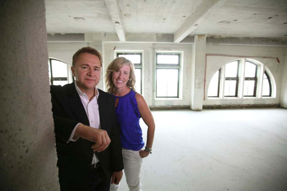 Mark and Shelley Buleziuk have been buying and redeveloping historic buildings in the Exchange District since 2001. (Ruth Bonneville / Winnipeg Free Press)