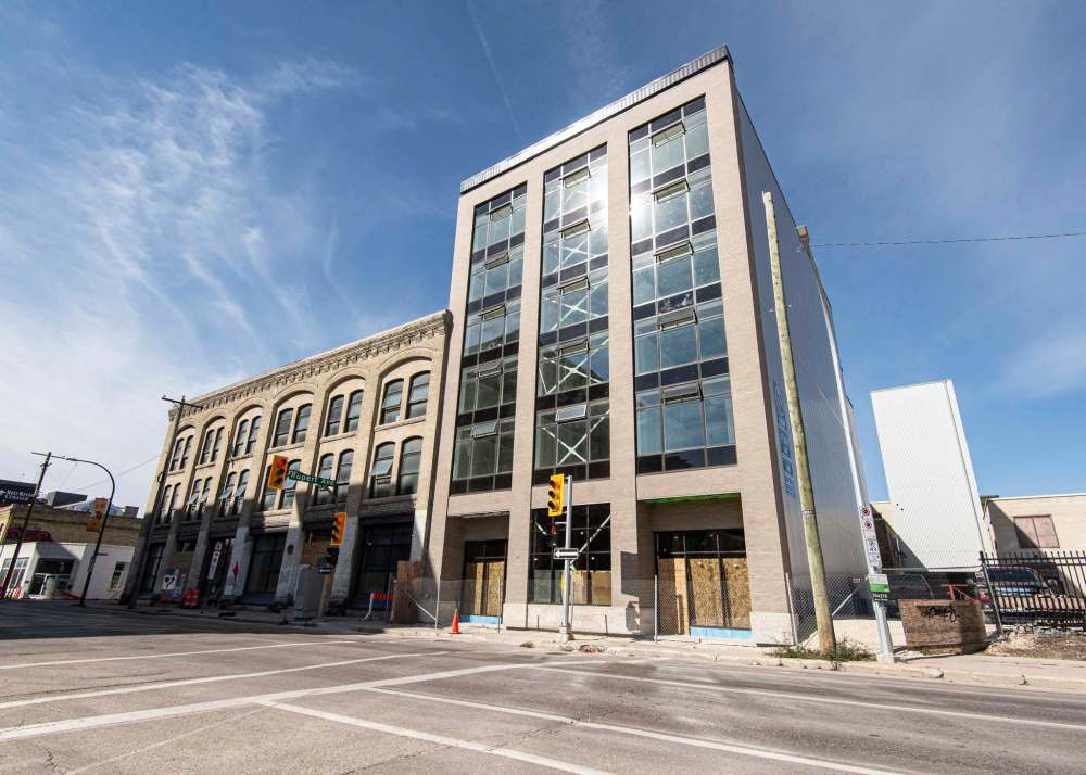 Carriage Works building at 216 Princess St. features 77 affordable rental units, with rents set at least 10 per cent below market rates. The main floor will feature an art gallery and the third location of Harrisons Coffee Co. (Mike Sudoma / Winnipeg Free Press)