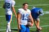 MIKE DEAL / WINNIPEG FREE PRESS
Winnipeg Blue Bombers current kicker Marc Liegghio has a laugh during practice at IG Field Tuesday morning.
