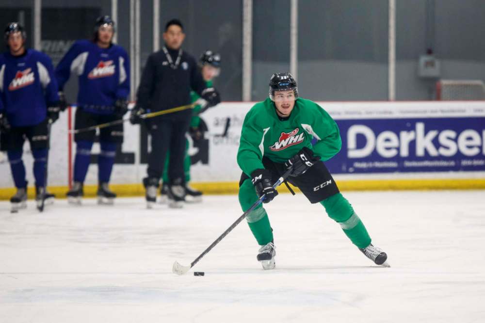 MIKE DEAL / WINNIPEG FREE PRESS
Winnipeg Ice's Jakin Smallwood during practice at the Rink training centre Tuesday morning.