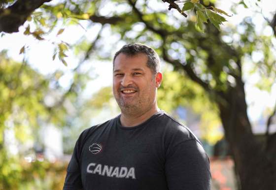 Joey Johnson, Manitoba Wheelchair Sports Association's new program co-ordinator, relishes the opportunity to get more people involved in adaptive sports. (Jessica Lee / Winnipeg Free Press)