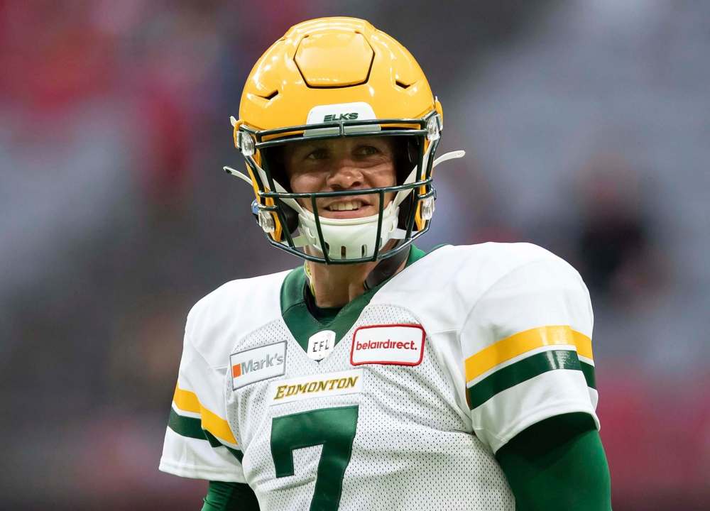 Darryl Dyck / The Canadian Press files
Trevor Harris is expected to start at quarterback for the Elks against the Bombers.