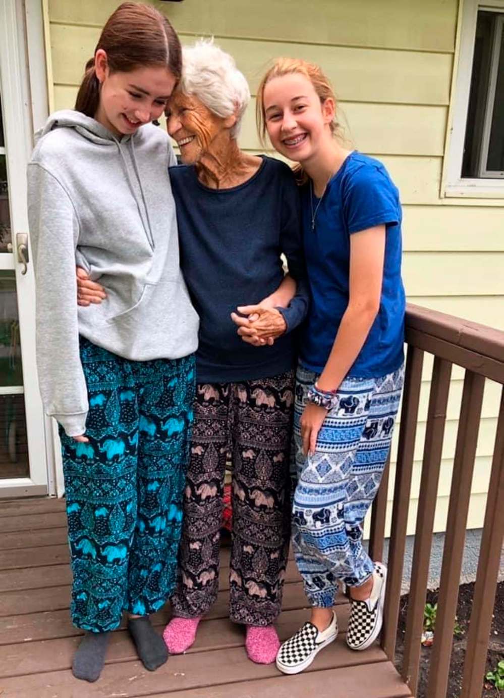 Supplied
Anne with her grandchildren, Annika (left) and Adina.