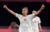 Silvia Izquierdo / The Associated Press files
Desiree Scott celebrates at the end of a women's soccer match against Chile at the 2020 Summer Olympics in Sapporo, Japan.