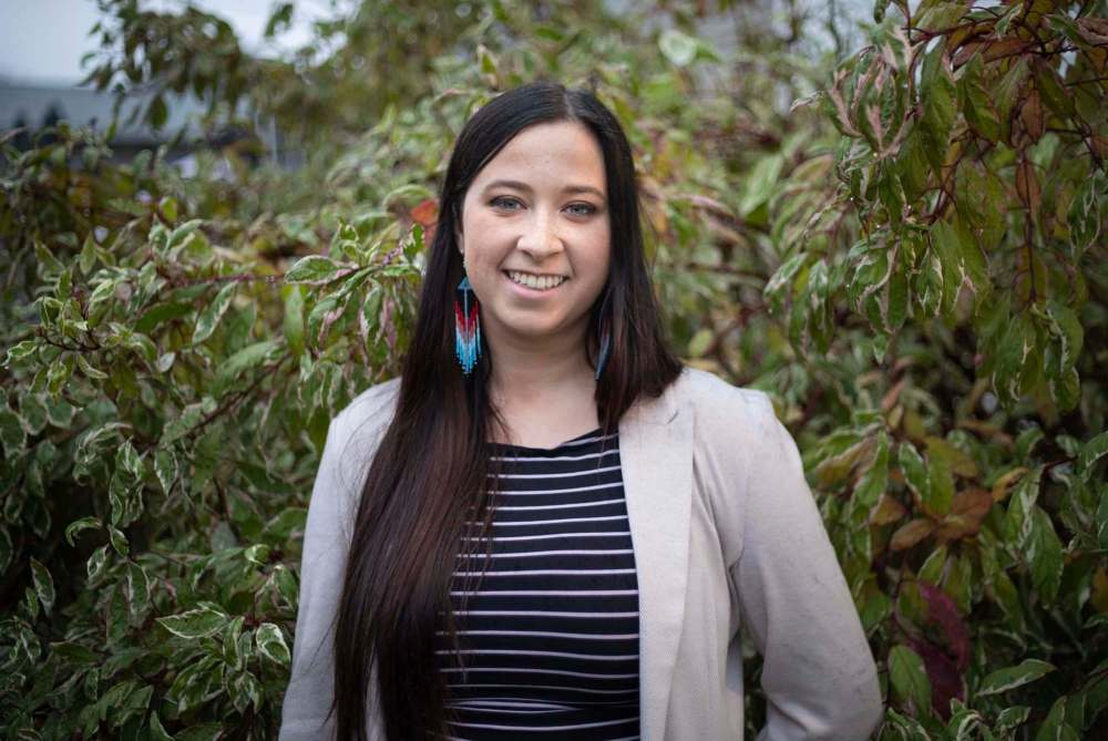 JESSICA LEE / WINNIPEG FREE PRESS University of Manitoba student Gabrielle Fontaine is working on a device that could be used to detect breast cancer in remote communities.