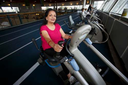A Winnipegger who manages two structural heart concerns, Nandita Selvanathan has attended the Wellness Institute since 2015 to participate in the cardiac rehabilitation program. (Mike Deal / Winnipeg Free Press)