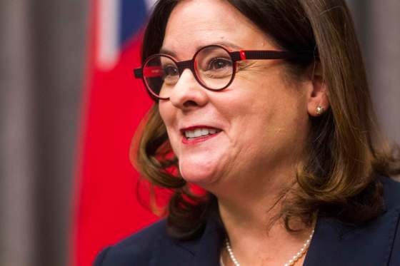 MIKAELA MACKENZIE / WINNIPEG FREE PRESSPremier Heather Stefanson speaks at her first press conference since becoming premier at the Manitoba Legislative Building in Winnipeg on Tuesday.