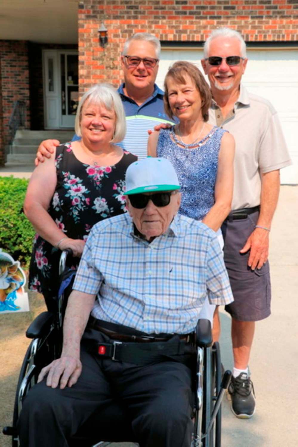 Supplied
Bill Neil celebrates his 100th birthday with Susan (middle row, left) and Nancy; Bill Jr. (back row, left) and John.