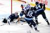 Winnipeg Jets goaltender Eric Comrie was in fine form against the Islanders Saturday night. Mark Scheifele might not be scoring, but he’s backchecking. (Fred Greenslade / The Canadian Press files)