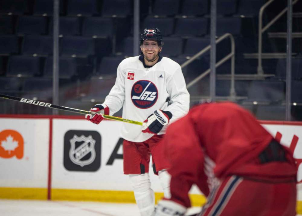 JESSICA LEE / WINNIPEG FREE PRESS
Winnipeg Jets captain Blake Wheeler, yet to score this season, missed games owing to COVID-19 and has been slow to rediscover his touch around the net.