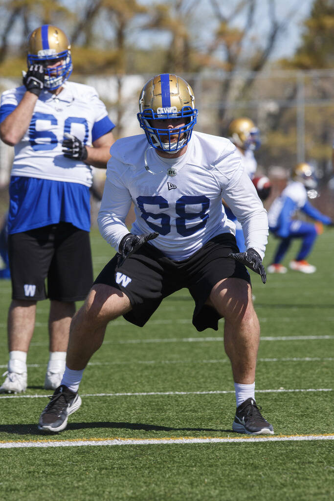 MIKE DEAL / WINNIPEG FREE PRESS FILES
Offensive lineman Geoff Gray signed a two-year contract with the Blue Bombers on Monday.