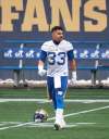 MIKE DEAL / WINNIPEG FREE PRESS
Andrew Harris hasn't played since injuring his knee against the Edmonton Elks.
