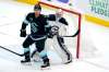 Elaine Thompson / The Associated Press
Jets goaltender Connor Hellebuyck stood tall when he had to as the Jets kept the Kraken off the scoreboard in the game and on the power play.