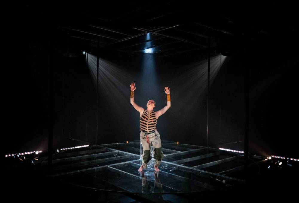 JESSICA LEE / WINNIPEG FREE PRESS FILES
Emily Solstice Tait in Prairie Theatre Exchange’s latest production, The War Being Waged, PTE’s first live show since the pandemic started.
