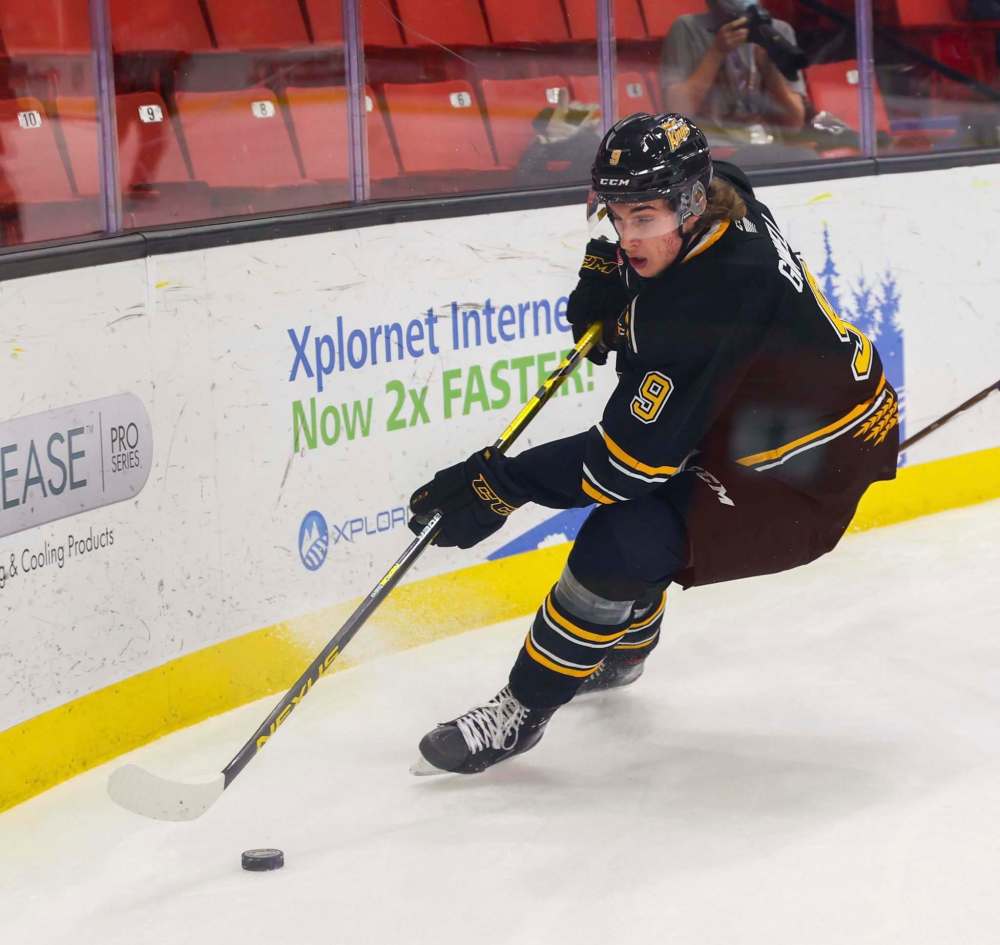 Chelsea Kemp / The Brandon Sun files
Riley Ginnell had a pair of goals Saturday in the Brandon Wheat Kings’ victory over the Winnipeg Ice.
