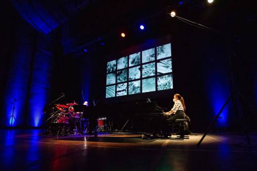 Daniel Crump / Winnipeg Free Press
Percussionist Ben Reimer and pianist Naomi Woo rehearse for the Winnipeg New Music Festival Digital Landscapes.