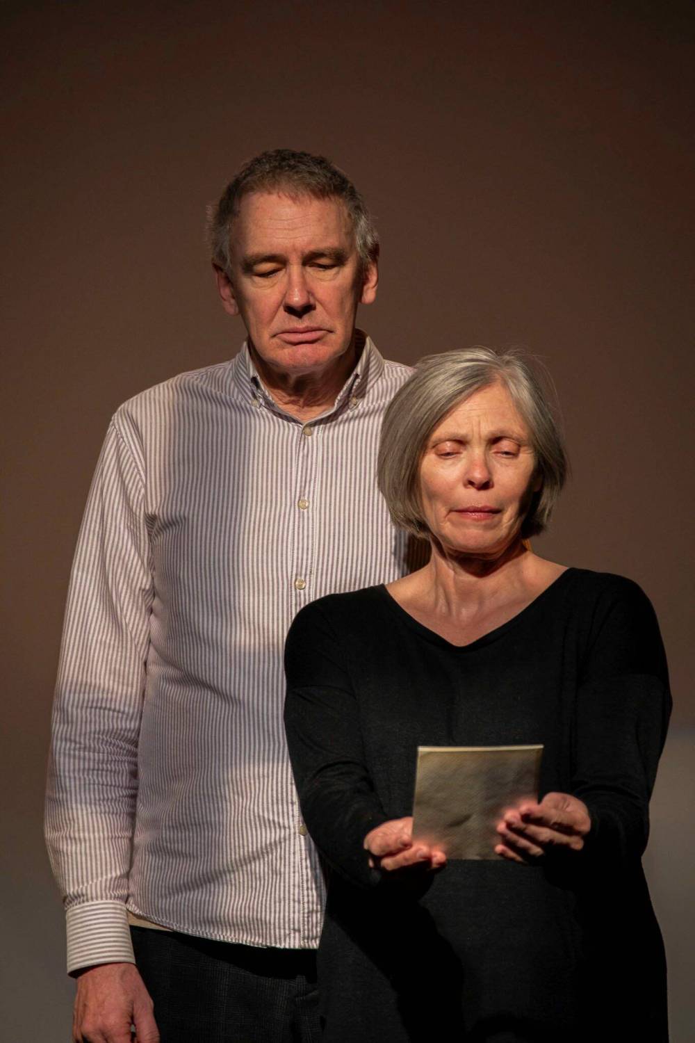 Rebecca Driedger photo
Steve Ratzlaff and Marina Stephenson Kerr rehearse a scene from Sonja and Richard, which opens at the Gargoyle Theatre Wednesday.