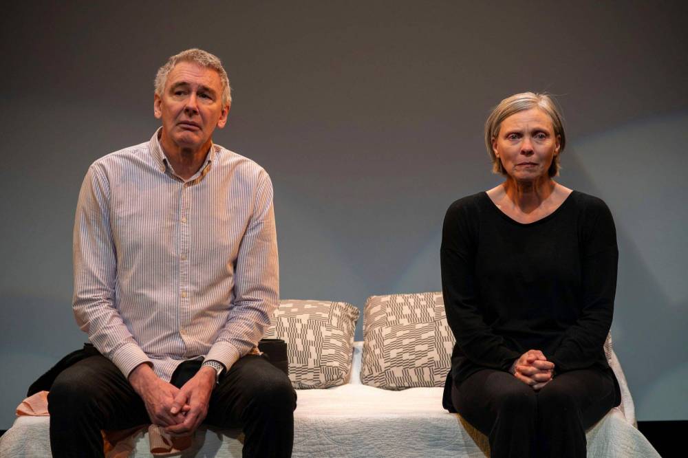 Rebecca Driedger photo
Playwright-actor Steven Ratzlaff (left, with Marina Stephenson Kerr) says the Gargoyle’s support of independent theatre in Winnipeg is ‘potentially transformative.’