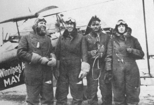 SUPPLIED
Members of Wpg Flying Club 1928 J.A. Sully, J.R.Morgan, Michael DeBlicquy, Eileen Magill