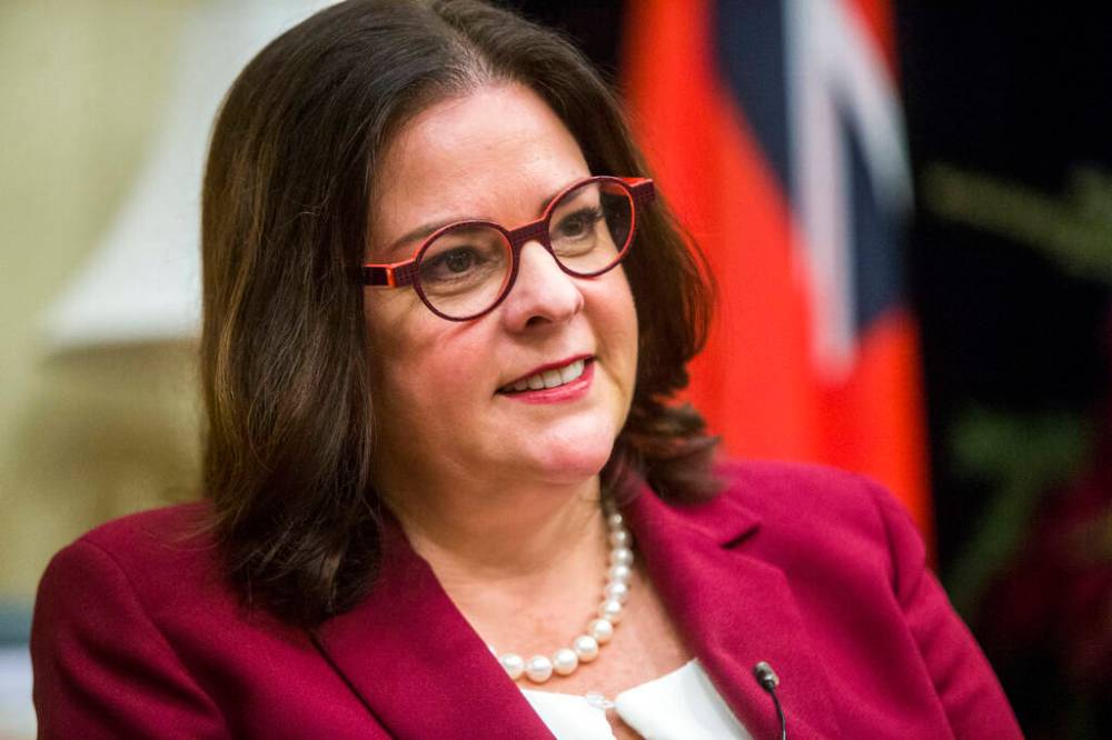MIKAELA MACKENZIE / WINNIPEG FREE PRESS
Heather Stefanson shattered a long-standing barrier when she was sworn in as Manitoba’s first female premier, but women remain underrepresented in politics at all levels.