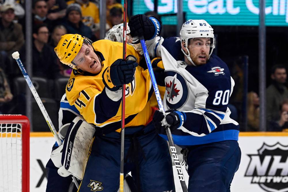 Pierre-Luc Dubois has been involved in quite a few scuffles lately. (Mark Zaleski / The Associated Press files)