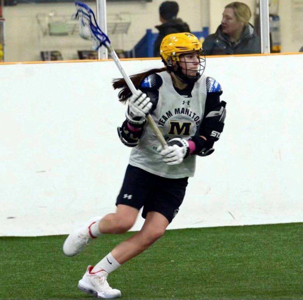 SUPPLIED
Kaitlynn Anderson playing lacrosse with Team Manitoba.
SUPPLIED
Kaitlynn Anderson playing lacrosse with Team Manitoba.