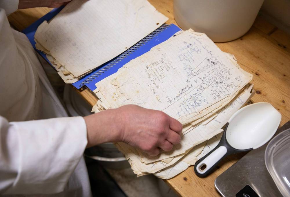 JESSICA LEE / WINNIPEG FREE PRESS
Frig’s recipes are carefully preserved in a notebook.