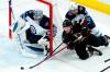 Eric Comrie was ready on Sunday. The Jets goalie made 26 saves, some of them stellar. He might even get a second straight start Tuesday against Montreal. (AP Photo/Ross D. Franklin)