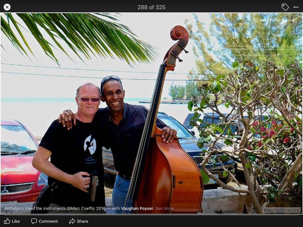 MARC COEFFIC PHOTO
At the Eleuthera All That Jazz Festival with bassist Adrian D’Aguilar. It’s an annual event which takes place on Eleuthera in the Bahamas.