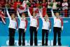 Kirsten Wall (left), Dawn McEwen, Jill Officer, Kaitlyn Lawes and skip Jennifer Jones brought home the gold from the 2014 Winter Olympics. (Wong Maye-E / The Canadian Press files)