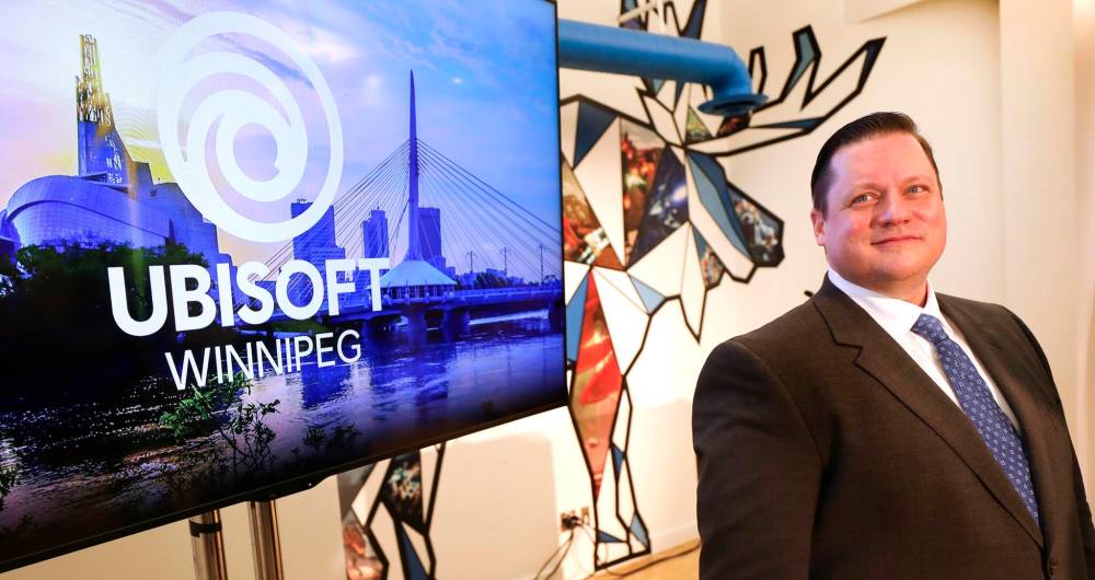 RUTH BONNEVILLE / WINNIPEG FREE PRESS
Ubisoft vice-president of production technology Nicolas Rioux was on hand Friday for the announcement.