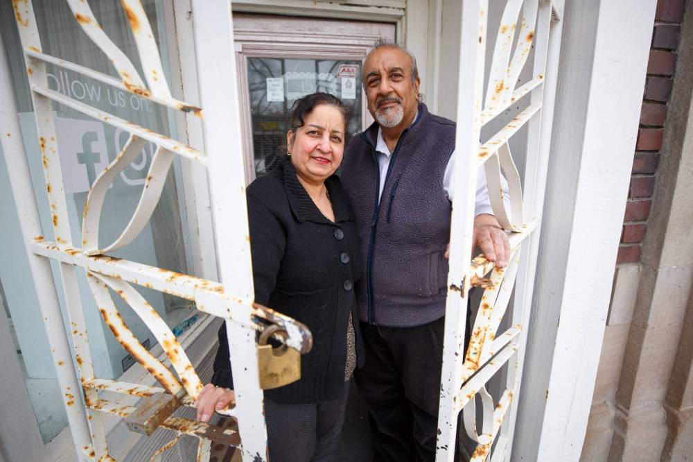 Ashok and Sadhana Malhotra are moving their jewelry business, Silver Skies, out of Osborne Village after being broken into three times in three years. (Mike Deal / Winnipeg Free Press)