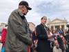 JOHN LONGHURST / WINNIPEG FREE PRESS
Cassidy Caron, president of the National Metis Council, speaks at the media scrum after meeting with the Pope.