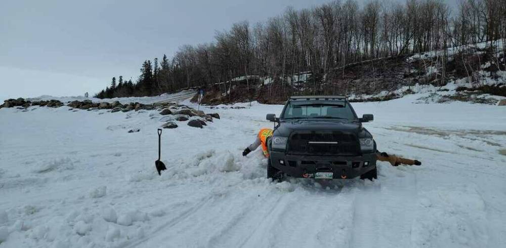 Manitoba Conservation has seen a “typical” number of people in this situation, but Matton said he’d never before seen his shack freeze the way it did in all his years of owning it. (Supplied)