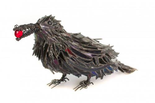 SUPPLIED
Raven by Yellowknife glass artist Rosalind Mercredi