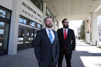 RUTH BONNEVILLE / WINNIPEG FREE PRESS
Dustin Seguin (left) and mentor Adam Kowal.