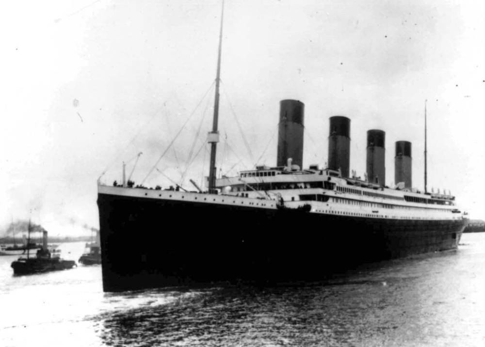 (AP Photo/File)
In this April 10, 1912, file photo, the liner Titanic leaves Southampton, England on her maiden voyage. Four days later, the ‘unsinkable’ ship would be at the bottom of the Atlantic Ocean after striking an iceberg 600 km southeast of Newfoundland.