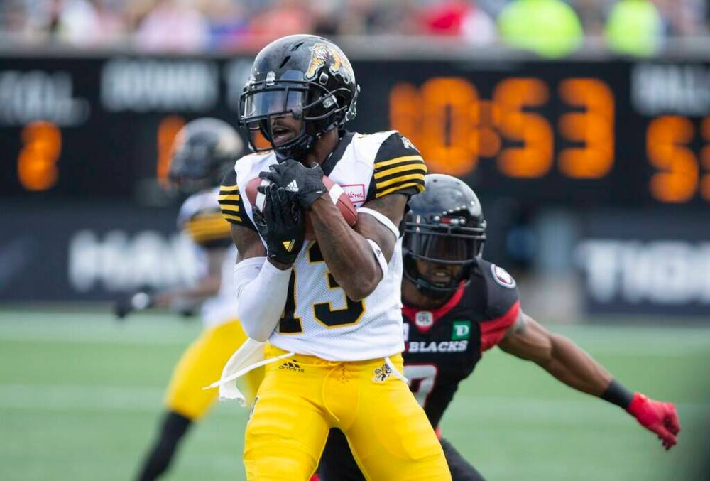 Recent Bombers-signing Jalen Saunders could do a lot of damage for the reigning Grey Cup champions. (Peter Power / The Canadian Press files)