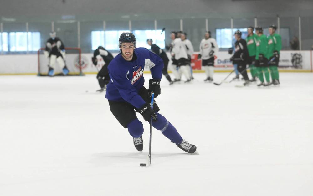 RUTH BONNEVILLE / WINNIPEG FREE PRESS
Jack Finley is one of two players on the Winnipeg Ice who have playoff experience in the WHL.
