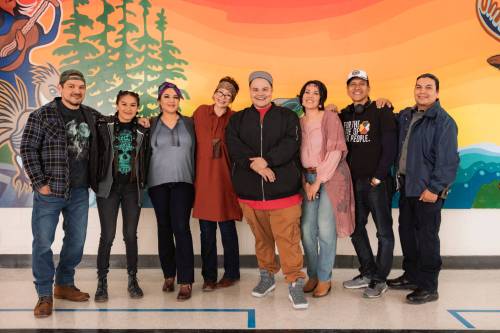 CTV
Acting Good, which stars comedian Paul Rabliauskas (centre, grey hat), is set in the fictional community of Grouse Lake First Nation.