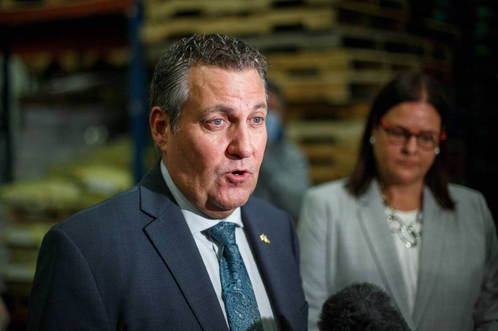 MIKE DEAL / WINNIPEG FREE PRESS
Economic Development, Investment and Trade Minister Cliff Cullen, speaks after the announcement that the province is creating a venture capital fund during an announcement at Torque Brewing.