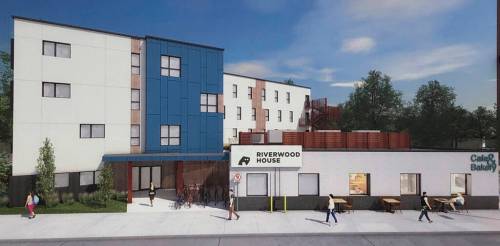 SUPPLIED
A rendering of the Riverwood House, a supportive-housing complex in Elmwood.