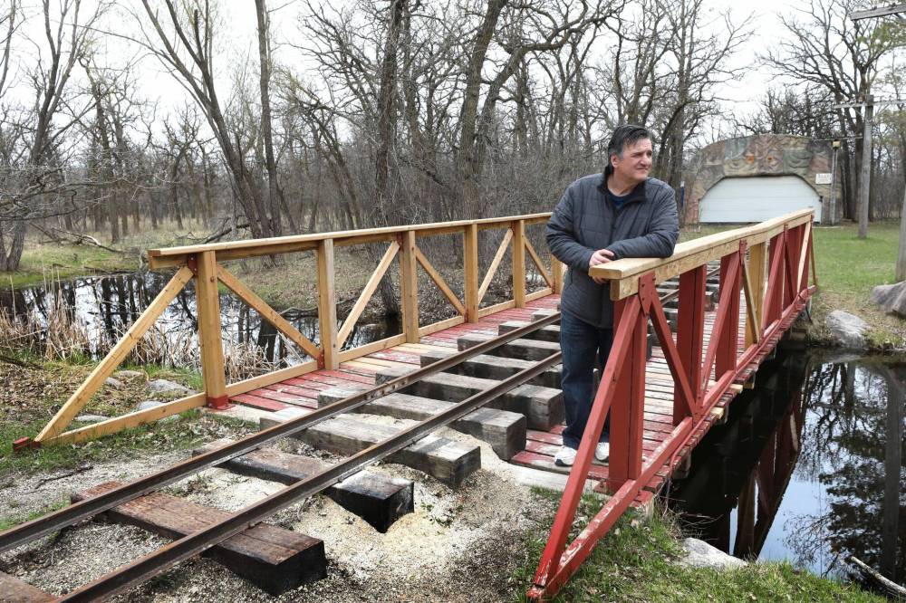 Tim Buzunis's family has been operating the steam train as long as it has been running. (Ruth Bonneville / Winnipeg Free Press)