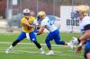 MIKE DEAL / WINNIPEG FREE PRESS
Winnipeg Blue Bombers quarterback Zach Collaros (left) hands off to Brady Oliveira Thursday during the team’s first day of training camp at the University of Manitoba.