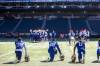 MIKAELA MACKENZIE / WINNIPEG FREE PRESS
A new tentative collective bargaining agreement finally put a halt to the CFL’s labour stoppage this week, meaning Blue Bombers players were back on the field for training camp at IG Field in Winnipeg on Tuesday.