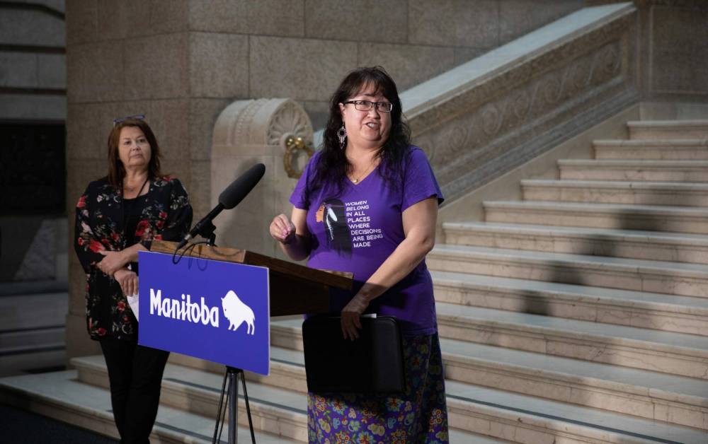 JESSICA LEE / WINNIPEG FREE PRESS
Ma Mawi Wi Chi Itata executive director Diane Redsky endorsed the proposed legislation, saying it responds to Calls for Justice of the National Inquiry into Missing and Murdered Indigenous Women and Girls.