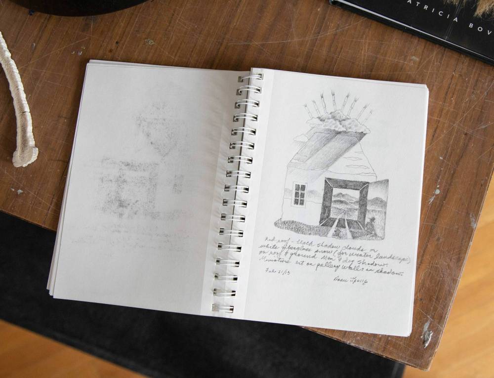 JESSICA LEE / WINNIPEG FREE PRESS
All of the artist’s sculptures start with a detailed sketch.