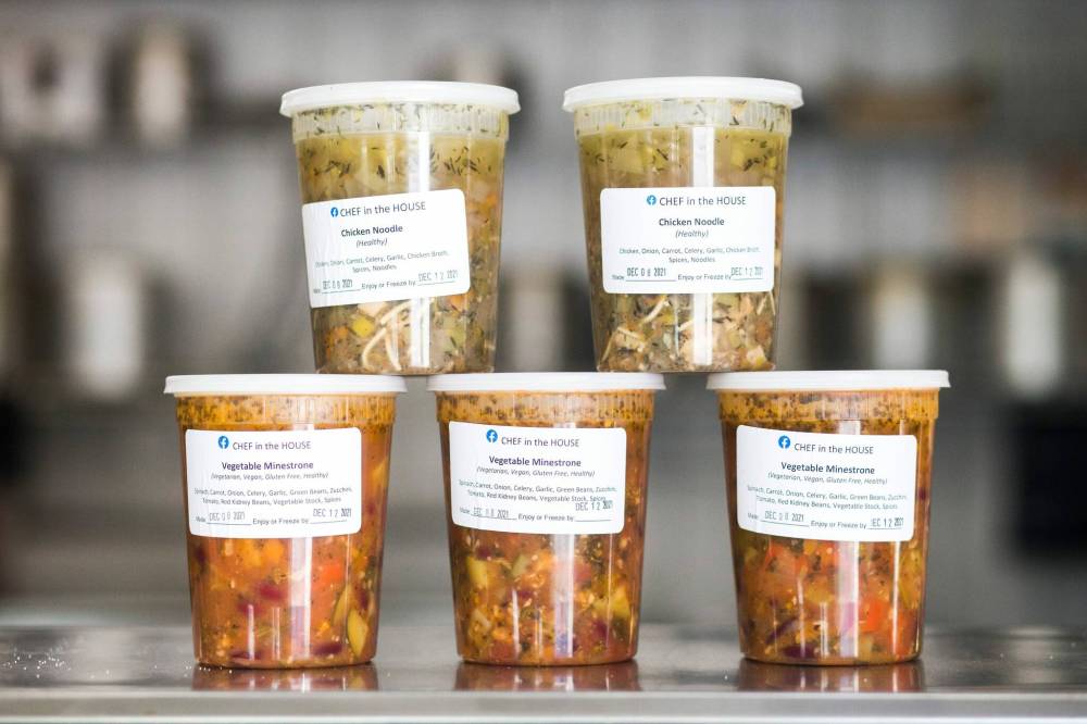 MIKAELA MACKENZIE / WINNIPEG FREE PRESS Roger Wilton’s soup in his commercial kitchen near Beausejour.